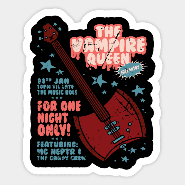 The Vampire Queen Music Poster Sticker by jharleyben